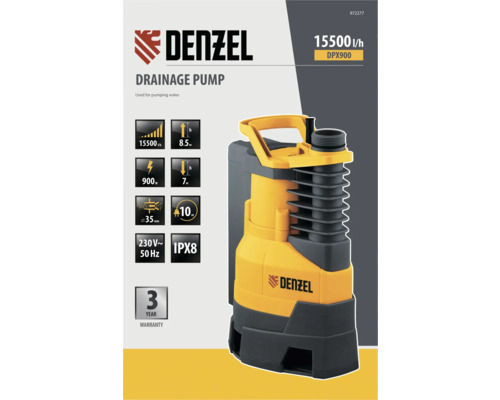Pompă submersibilă de drenaj Denzel cu o capacitate de 15500 litri pe oră