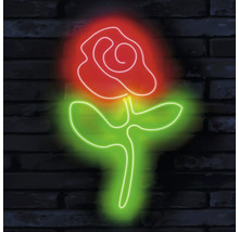 Tablou sticlă Neon Rose 30x30 cm