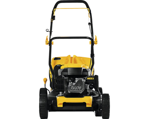 Tractor de tuns gazon galben și negru din față