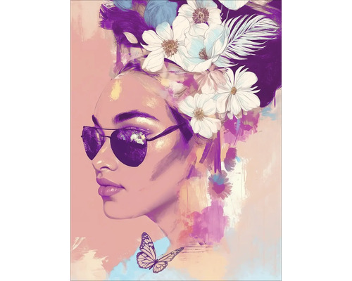 Tablou sticlă Flowers On Her Head III 60x80 cm