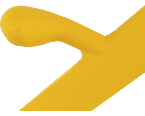 Prim-plan cu un produs din plastic galben