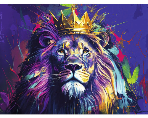 Tablou sticlă Lion King I 80x60 cm