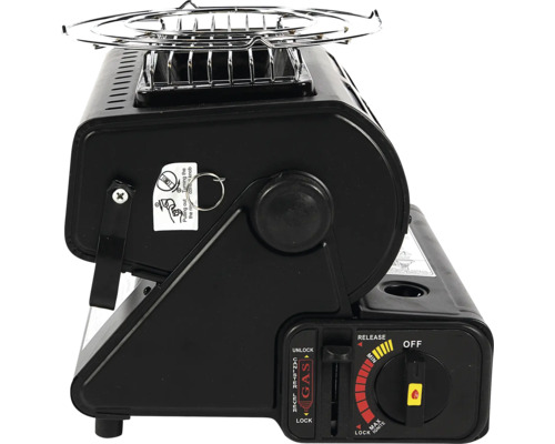 Aragaz portabil cu atașament pentru grătar.