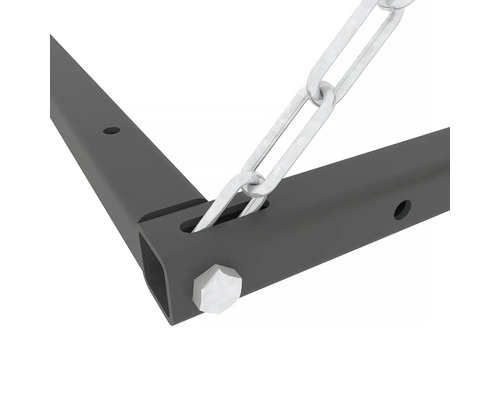 Imagine detaliată cu cadru metalic cu lanț și șurub