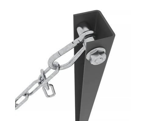 Stâlp metalic cu lanț și șurub