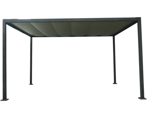 Pergolă independentă cu acoperiș din material textil pentru grădină