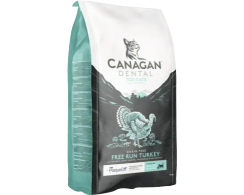 Hrană uscată pentru pisici Canagan Dental cu curcan fără cereale 375 g