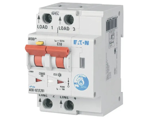 Întreruptor automat cu protecție diferențială Eaton AFDD 2P 10A 30mA, curbă C, tip AC Întreruptor automat cu protecție diferențială Eaton AFDD 2P 10A 30mA, curbă C, tip AC