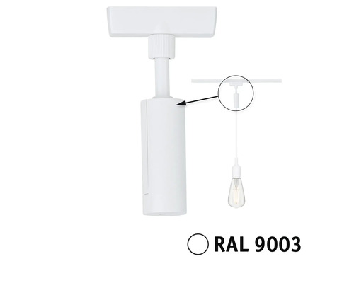 Lumină albă pe șină de alimentare cu imaginea de fixare