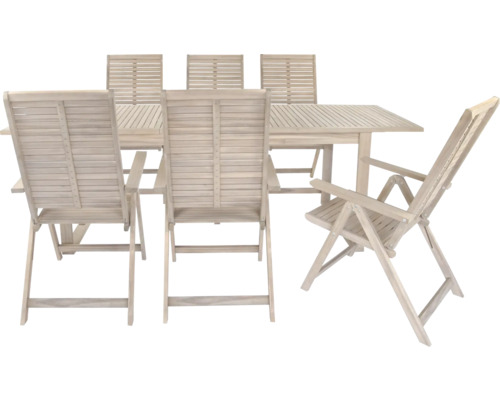 Masa de grădină cu scaune de grădină din lemn