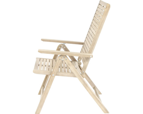 Scaun de grădină de culoarea lemnului cu brațe