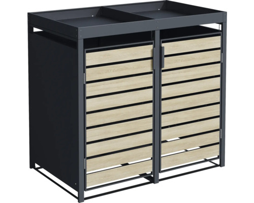 Coș gunoi metalic Konsta 2x240 l