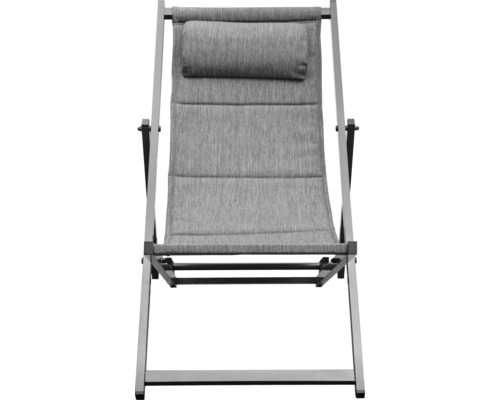 Șezlong de grădină cu pernă și cadru metalic