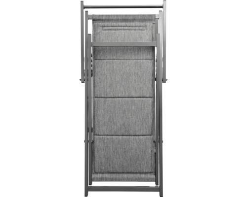 Șezlong de grădină cu tapițerie din material textil și cadru metalic