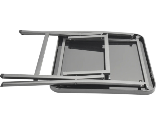 Măsuță pliabilă din metal, pliată