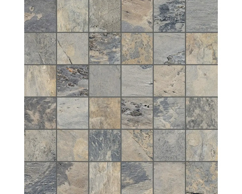 Mozaic ceramic Ardesia gri 30x30 cm Model de gresie cu plăci pătrate cu aspect de piatră naturală