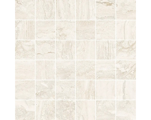 Mozaic ceramic Palatino Ivory 30x30 cm Placă de mozaic din travertin pentru perete și podea