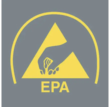 Simbol EPA: Reprezintă zonele protejate electrostatic