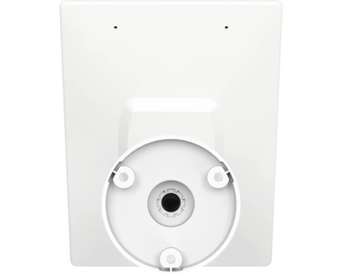 Partea din spate a unei camere albe cu dispozitiv de montare