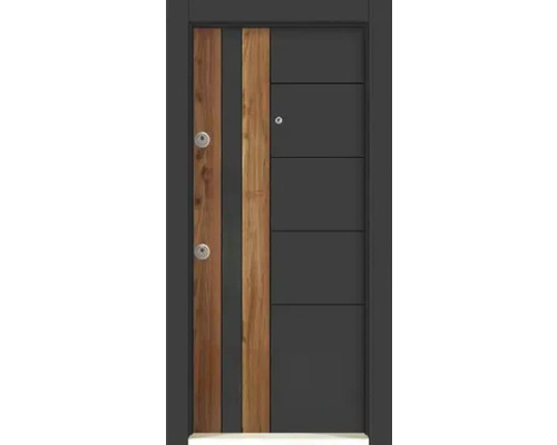 Ușă de intrare metalică pentru interior Elegant 400 88x201 cm dreapta Ușă de intrare cu lemn și metal