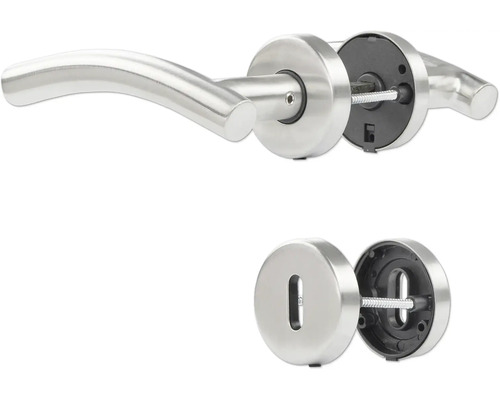 Set feronerie ușă din oțel inoxidabil cu mâner și rozetă