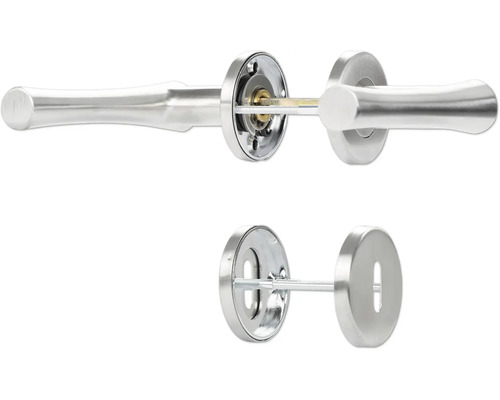 Set mânere de ușă din oțel inoxidabil cu rozete