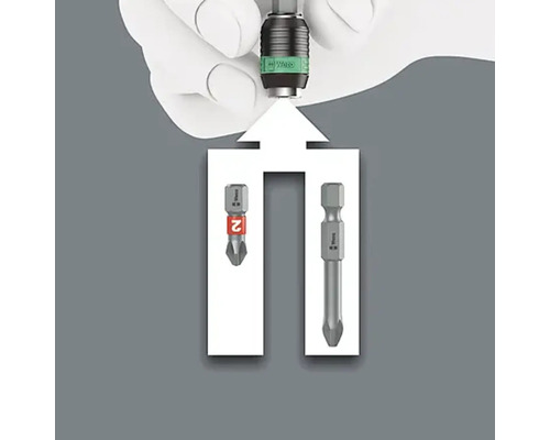 Logo Wera, suport de biți cu biți