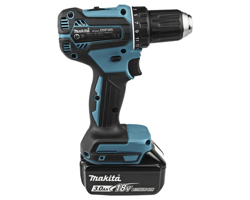 Mașină de găurit/înșurubat cu acumulator Makita cu acumulator litiu-ion de 18 V și 3.0 Ah