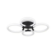 Plafonieră cu LED integrat Rhea 40W 3200 lumeni, lumină RGB, negru, cu telecomandă
