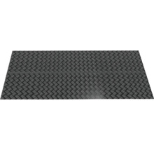 Placă striată din aluminiu cu element de legătură