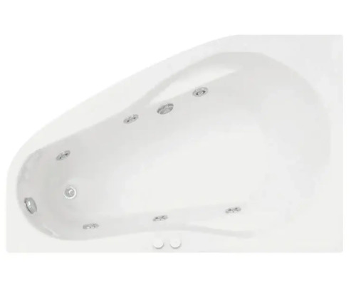 Cadă cu hidromasaj albă cu mai multe jeturi