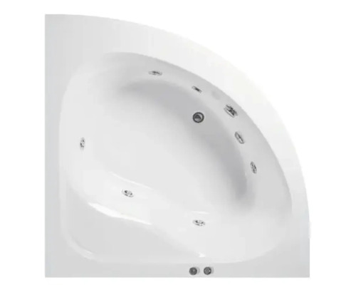 Cadă de colț cu funcție de hidromasaj, vedere de sus