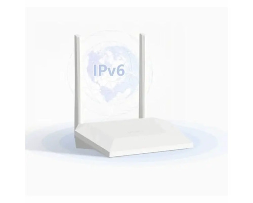 Router alb cu suport IPv6 pentru adresare îmbunătățită a rețelei.