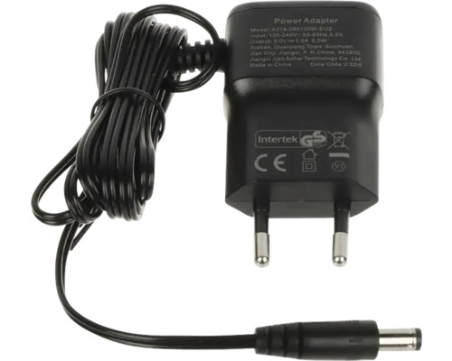 Adaptor de alimentare negru cu cablu și ștecher euro