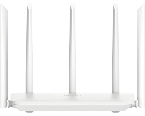 Router WiFi alb cu cinci antene