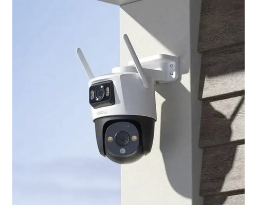 Cameră de supraveghere pentru montare pe perete cu două antene