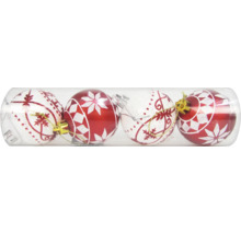 Pachet cu patru globuri de pom cu decor