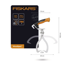 Levier bușteni Fiskars WoodXpert cu Soft Grip și mâner Fiber Comp, greutate 780 grame, lungime aproximativ 30,3 centimetri
