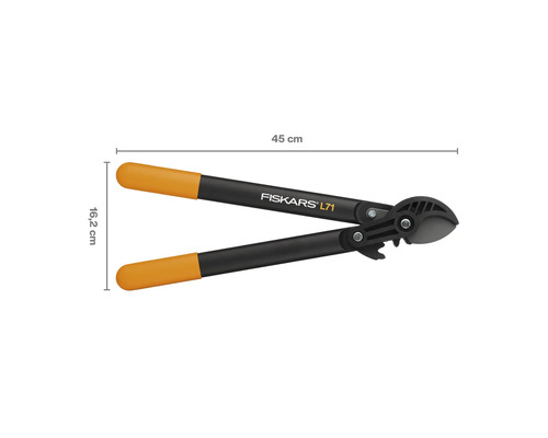Foarfecă de crengi cu transmisie Fiskars L71 cu o lungime de 45 de centimetri