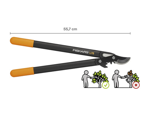 Foarfecă de grădină cu transmisie Fiskars L76, 55,7 centimetri