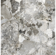 Prim-plan cu o faianță ceramică gri cu aspect de marmură