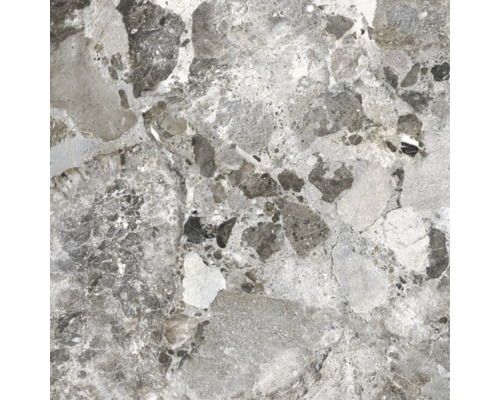 Prim-plan cu o faianță ceramică gri cu aspect de marmură