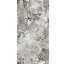 Placă ceramică gri cu aspect de marmură.