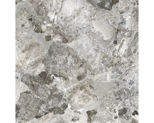 Prim-plan cu o placă ceramică gri cu aspect de marmură