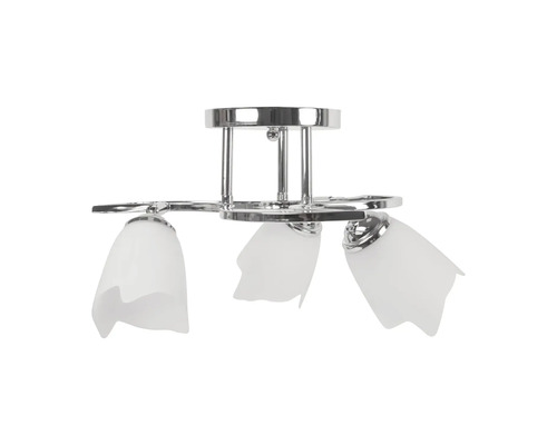 Lumină de plafon cu trei abajururi din sticlă