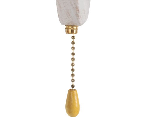 Întrerupător cu șnur pentru corpuri de iluminat cu buton din lemn și lanț cu bile