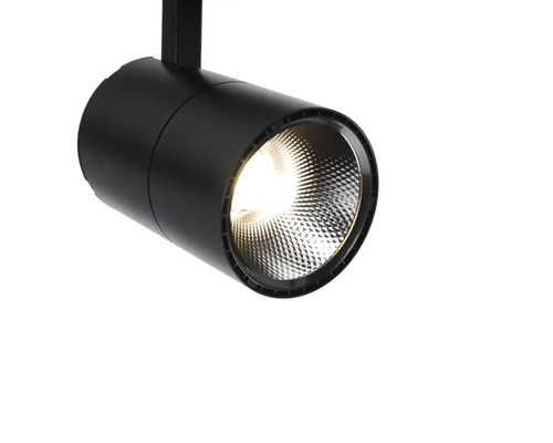 Spot LED negru pentru montare pe șină