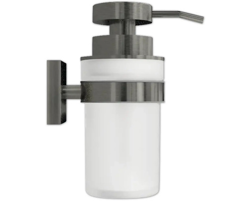 Dozator de săpun de perete din metal și plastic pentru baie
