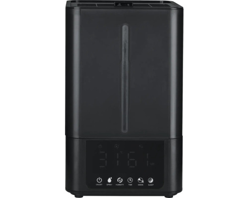 Umidificator de aer negru cu afișaj digital
