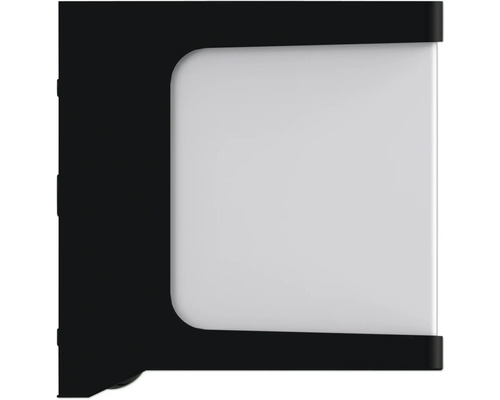 Lumină de perete neagră cu abajur dreptunghiular alb